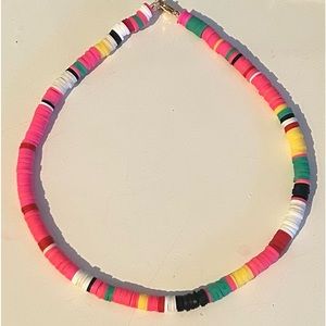 Kiara necklace outerbanks heshi bead choker OBX multicolor